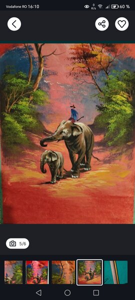 Pictura 85x45 cm pe papirus sintetic