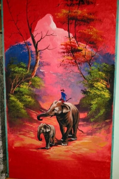 Pictura 85x45 cm pe papirus sintetic