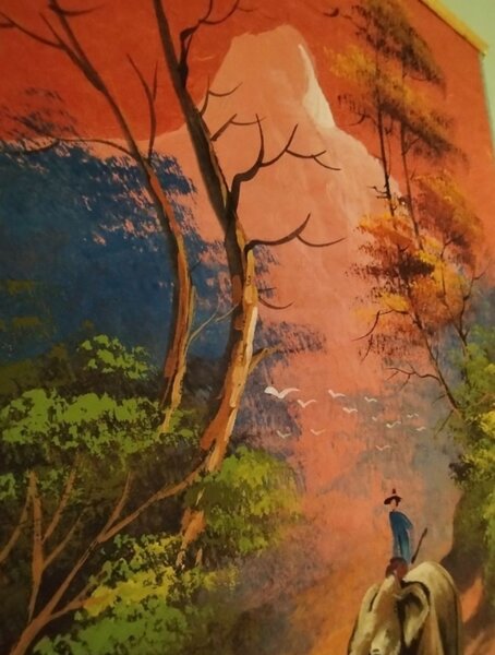 Pictura 85x45 cm pe papirus sintetic